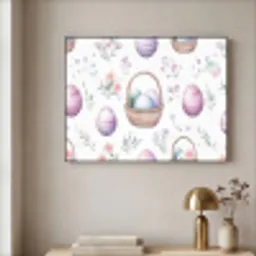 Bloemen - Paaseieren - Patroon Textielframe zwart klein -sfeer2