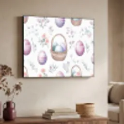 Bloemen - Paaseieren - Patroon Textielframe zwart klein -sfeer3