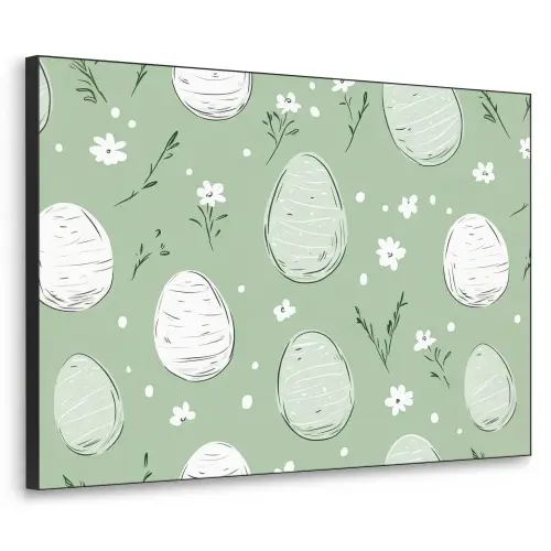 Groen - Eieren - Patroon Textielframe - compleet frame klein -3d