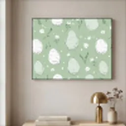 Groen - Eieren - Patroon Textielframe - compleet frame klein -sfeer2