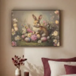 Haas - Stilleven - Bloemen Textielframe zwart klein -sfeer1