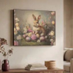 Haas - Stilleven - Bloemen Textielframe zwart klein -sfeer3