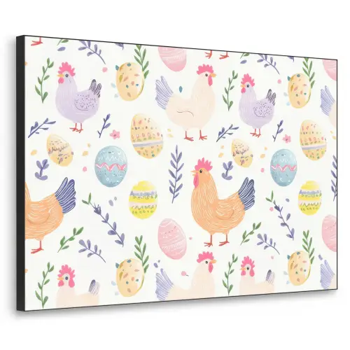 Patroon - Kip - Paaseieren Textielframe - compleet frame klein -3d