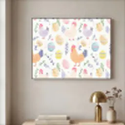 Patroon - Kip - Paaseieren Textielframe - compleet frame klein -sfeer2