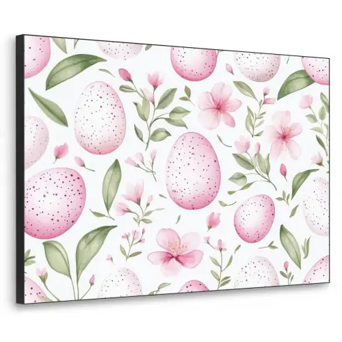 Patroon - Eieren - Roze - Pasen Textielframe - compleet frame klein -3d