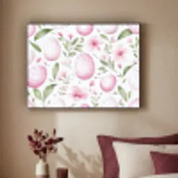 Patroon - Eieren - Roze - Pasen Textielframe zwart klein -sfeer1