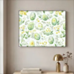 Patroon - Groen - Eieren Textielframe - compleet frame klein -sfeer2