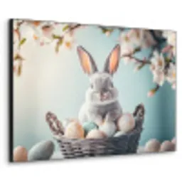 Konijn - Eieren - Mand Textielframe - compleet frame klein -3d
