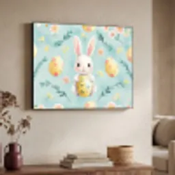 Konijn - Eieren - Takjes Textielframe - compleet frame klein -sfeer3