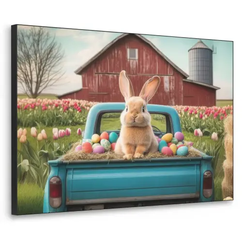 Konijn - Boerderij - Eieren Textielframe - compleet frame klein -3d