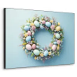 Krans - Eieren - Bloemen Textielframe - compleet frame klein -3d
