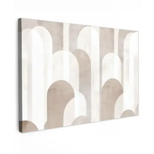 Abstracte bogen - Modern - Beige canvas 2cm klein -z3d