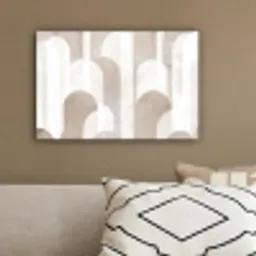 Abstracte bogen - Modern - Beige canvas 2cm klein -sfeer3