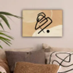 Abstract - Zwart - Bruin canvas 2cm klein -sfeer1