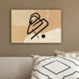 Abstract - Zwart - Bruin canvas 2cm klein -sfeer3