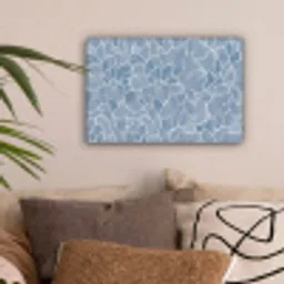 Abstract - Blauw - Bladeren canvas 2cm klein -sfeer1