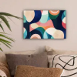 Abstract - Blauw - Roze canvas 2cm klein -sfeer1
