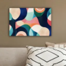 Abstract - Blauw - Roze canvas 2cm klein -sfeer3