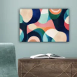 Abstract - Blauw - Roze canvas 2cm klein -sfeer4