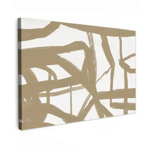 Abstract - Bruin - Wit canvas 2cm klein -z3d
