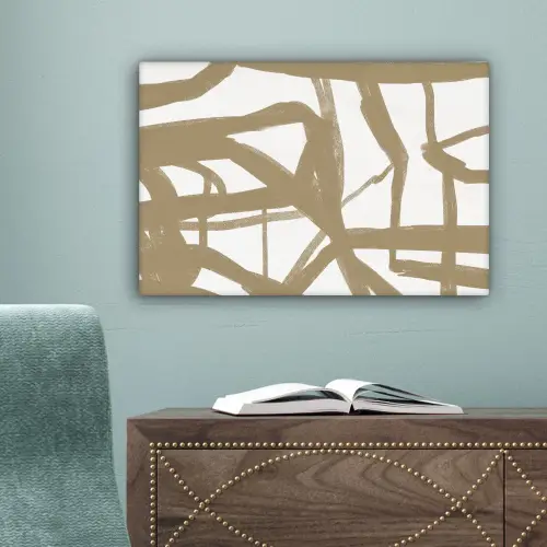 Abstract - Bruin - Wit canvas 2cm klein -sfeer4