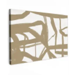 Abstract - Bruin - Wit canvas 2cm klein -z3d