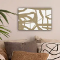 Abstract - Bruin - Wit canvas 2cm klein -sfeer1