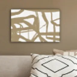 Abstract - Bruin - Wit canvas 2cm klein -sfeer3
