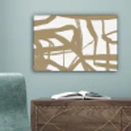 Abstract - Bruin - Wit canvas 2cm klein -sfeer4