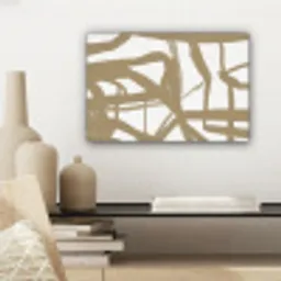 Abstract - Bruin - Wit canvas 2cm klein -sfeer6