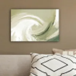 Abstract - Penseelstreken - Golven - Groen canvas 2cm klein -sfeer3