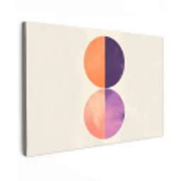 Abstract - Cirkels - Paars canvas 2cm klein -z3d