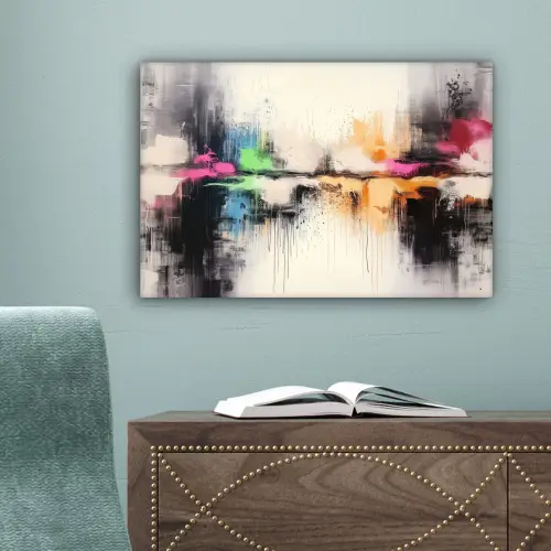 Abstract - Kleurexplosie - Landschap canvas 2cm klein -sfeer4