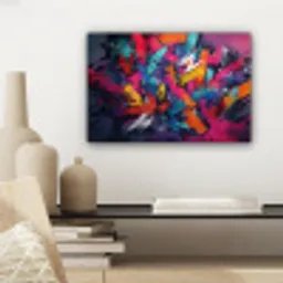 Abstract - Explosie - Neonkleuren canvas 2cm klein -sfeer6