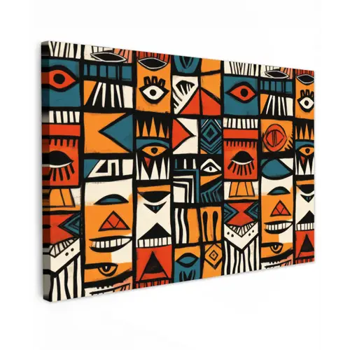 Abstract - Gezichten - Mozaïek canvas 2cm klein -z3d