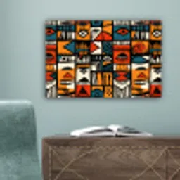 Abstract - Gezichten - Mozaïek canvas 2cm klein -sfeer4
