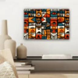 Abstract - Gezichten - Mozaïek canvas 2cm klein -sfeer6