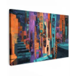 Abstract - Figuren - Kleurrijk canvas 2cm klein -z3d