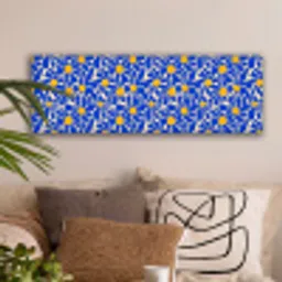 Abstract - Bloem - Blauw canvas 2cm klein 828 -sfeer1