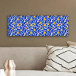 Abstract - Bloem - Blauw canvas 2cm klein 828 -sfeer3
