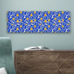 Abstract - Bloem - Blauw canvas 2cm klein 828 -sfeer4