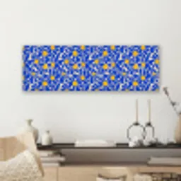 Abstract - Bloem - Blauw canvas 2cm klein 828 -sfeer6