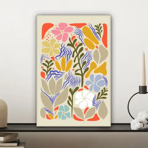 Abstract - Bloemen - Bladeren canvas 2cm klein -sfeer6