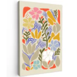 Abstract - Bloemen - Bladeren canvas 2cm klein -z3d