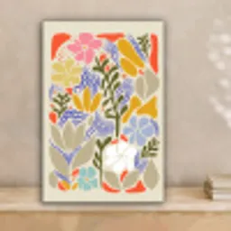Abstract - Bloemen - Bladeren canvas 2cm klein -sfeer1