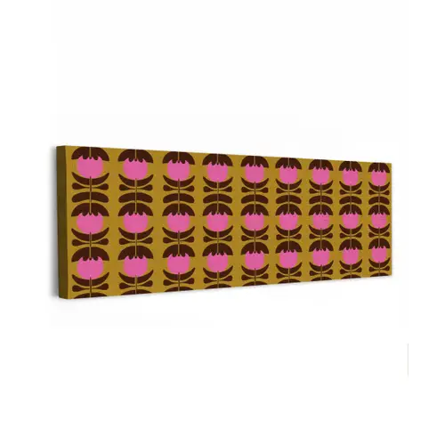 Abstract - Bloemen - Roze canvas 2cm klein 828 -z3d