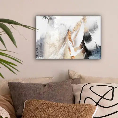 Abstract - Gold - Design - Luxe canvas 2cm klein -sfeer1