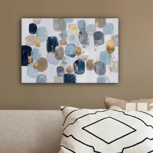 Abstract - Goud - Vormen canvas 2cm klein -sfeer3