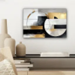 Abstract - Goud - Zilver - Vormen - Aesthetic canvas 2cm klein -sfeer6