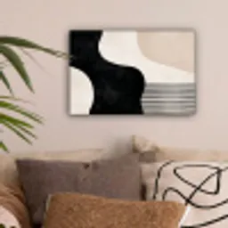Abstract - Japandi - Beige - Modern canvas 2cm klein -sfeer1